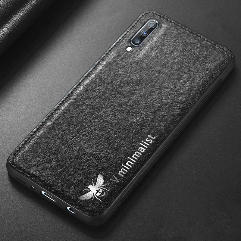 Black Чехол для samsung Galaxy A70 A60 A50 A30 A20 A10 роскошный винтажный кожаный магнитный автомобильный чехол для samsung M10 - Цвет: Black