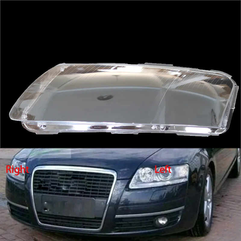 Для Audi A6 A6L C6 2006-2011 передние фары прозрачные абажуры лампы оболочки маски фары крышка объектива фары стекло