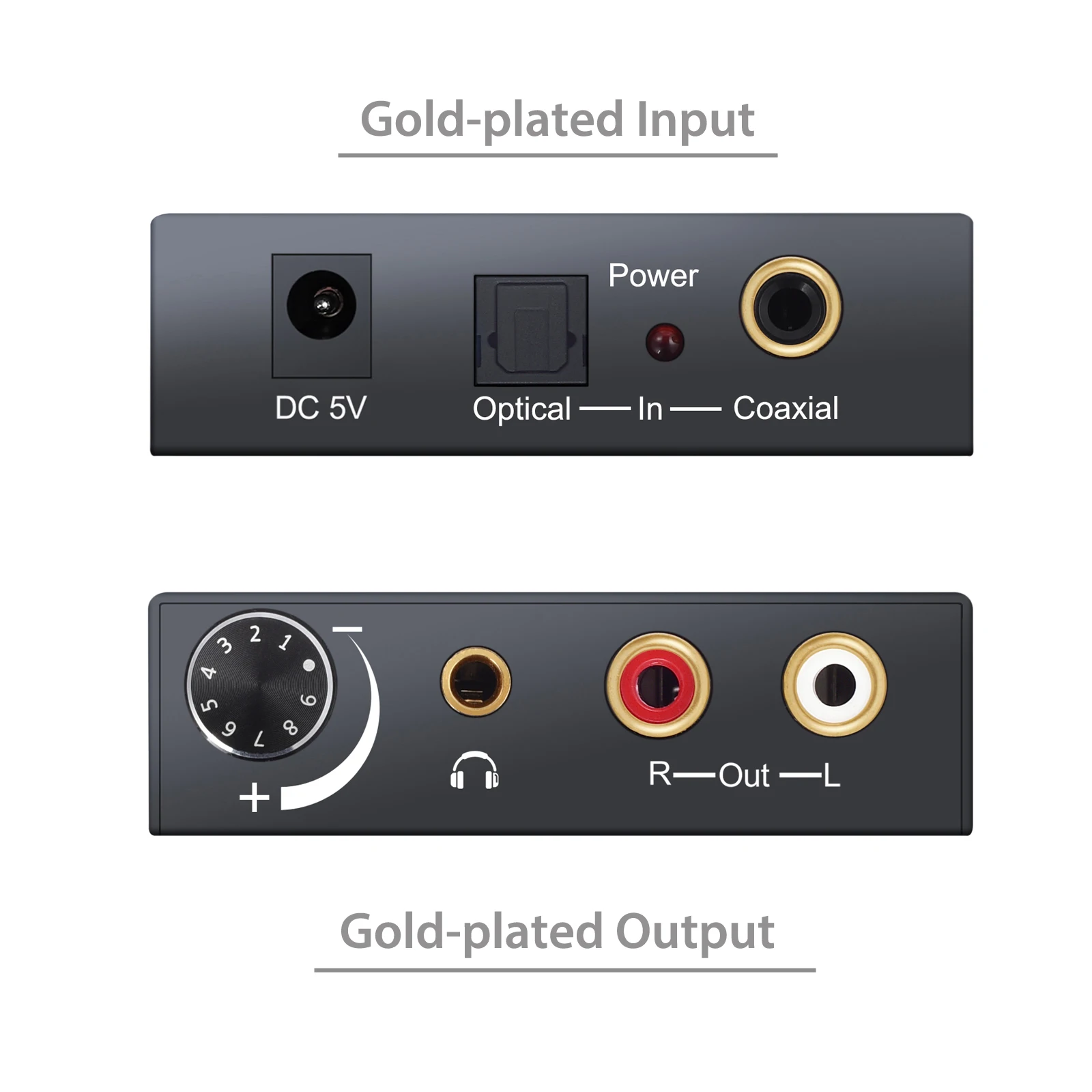 eSYNiC 192kHz DAC Digital to Analog Audio Converter Optical Coaxial Toslink Stereo L/R RCA 3.5mm Jack Adapter |