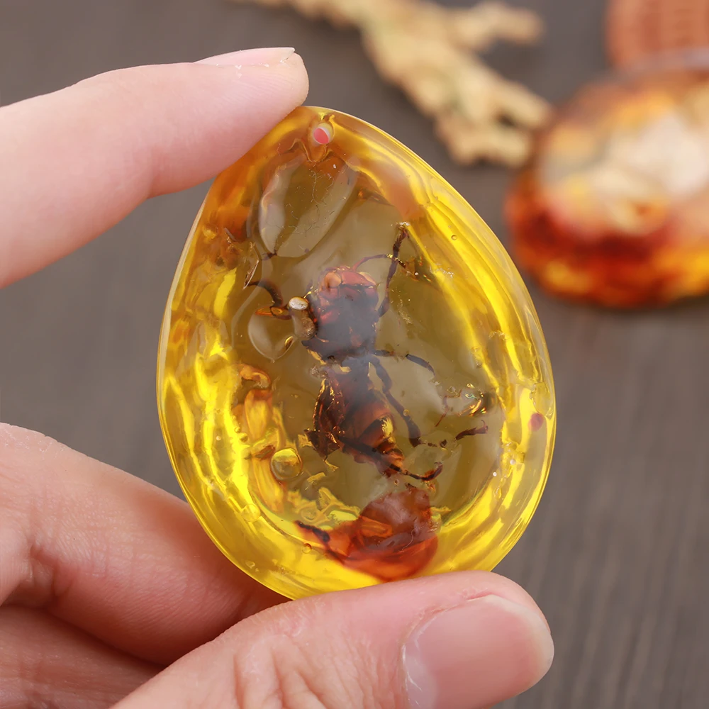 5 5*4 см модные натуральные насекомые янтарные драгоценные камни украшения