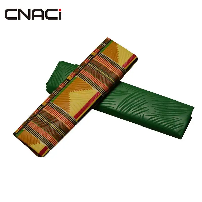 CNACI Новинка Kente Ткань Гана принт африканская ткань Анкара настоящий воск блок печать ткань 2+ 2 ярдов для женского платья - Цвет: 19070008
