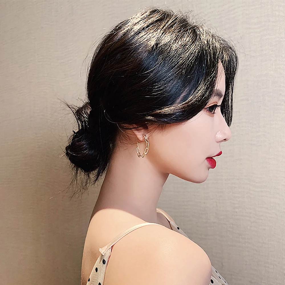 

Contracted Wind Restoring Ancient Ways Earrings Exaggerated Personality Metal big Earrings Temperament Women Earrings