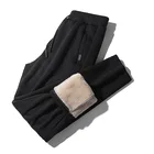 Мужские суперзимние теплые штаны, уличные флисовые джоггеры, плотные спортивные брюки, тяжелые брюки на молнии, уличная одежда для мужчин 7xl