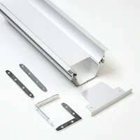 wall recessed aluminum heat sink extruded led profile 90mm width with driver design
