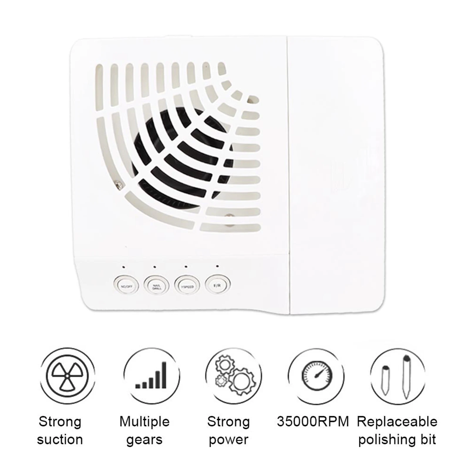 2 в 1 60 Вт 35000 об/мин электрический Фрезер для ногтей сверлильный станок защищает