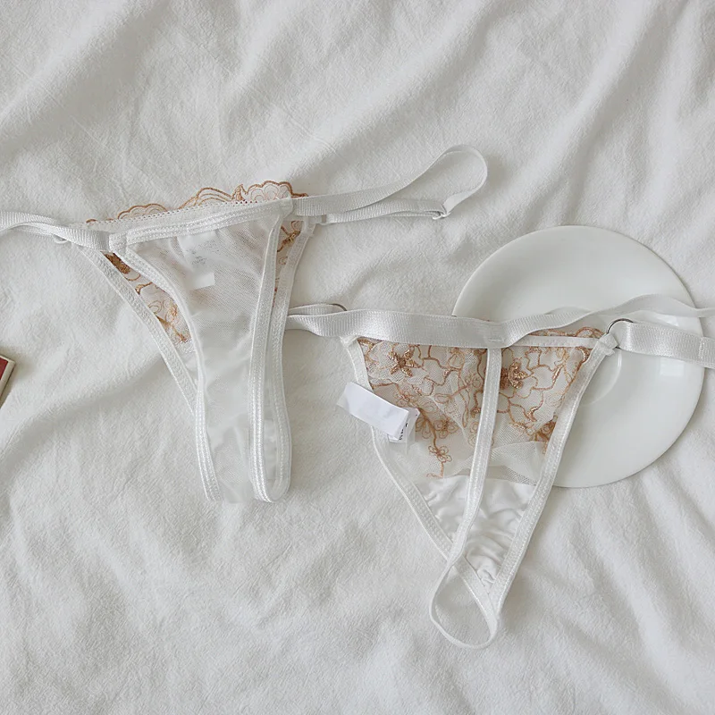 

Embroidered beautiful ultra-thin bra set soft and transparent passionate temptation underwear sexy midnight lingerie sets