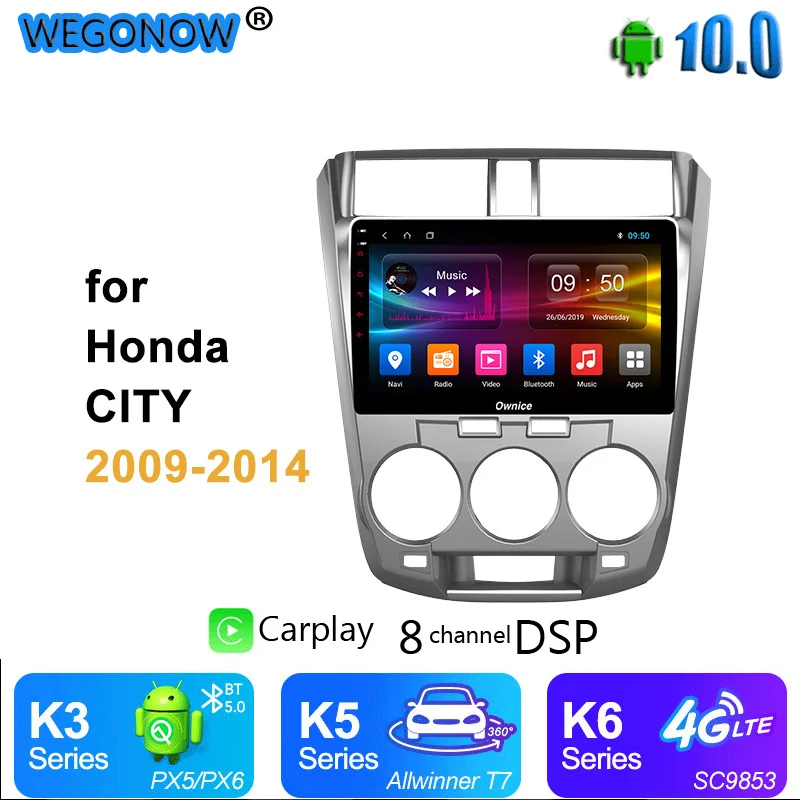 Ownice Android 10 Восьмиядерный 4G 64G DSP LTE SPDIF автомобильный радиоплеер GPS Навигация DVD carplay