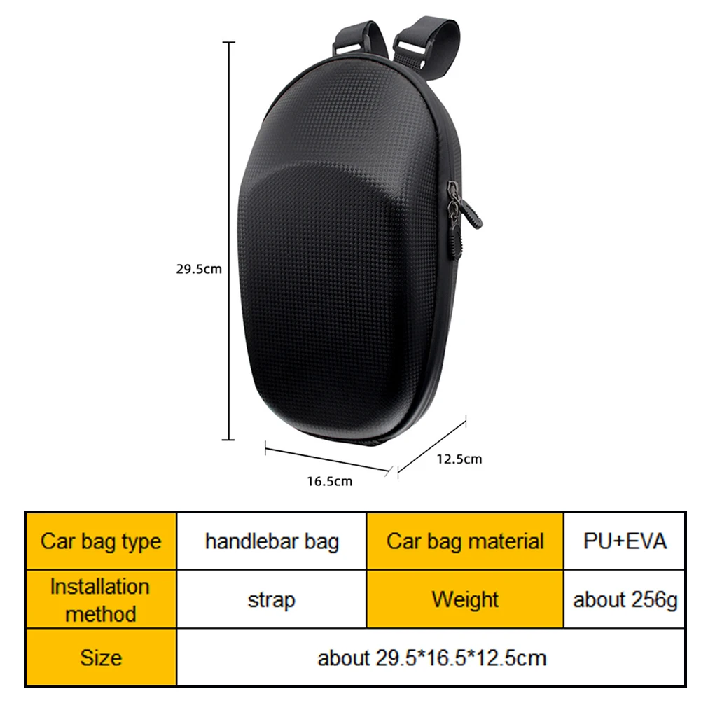 

for Xiaomi M365 Electric Scooter Front Carry Bag Handlebar Mounted Zipper Eva Storage Case Applicable Balance Bike