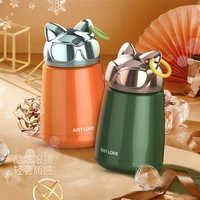 cute cat vacuum flask cold and hot water cup stainless steel mini coffee pot portable travel sports thermos for tea bottle