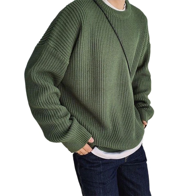 

Корейский модный свитер для мужчин, Осенние шерстяные свитера, приталенная Мужская Уличная одежда, мужская одежда, вязаный свитер, мужские ...
