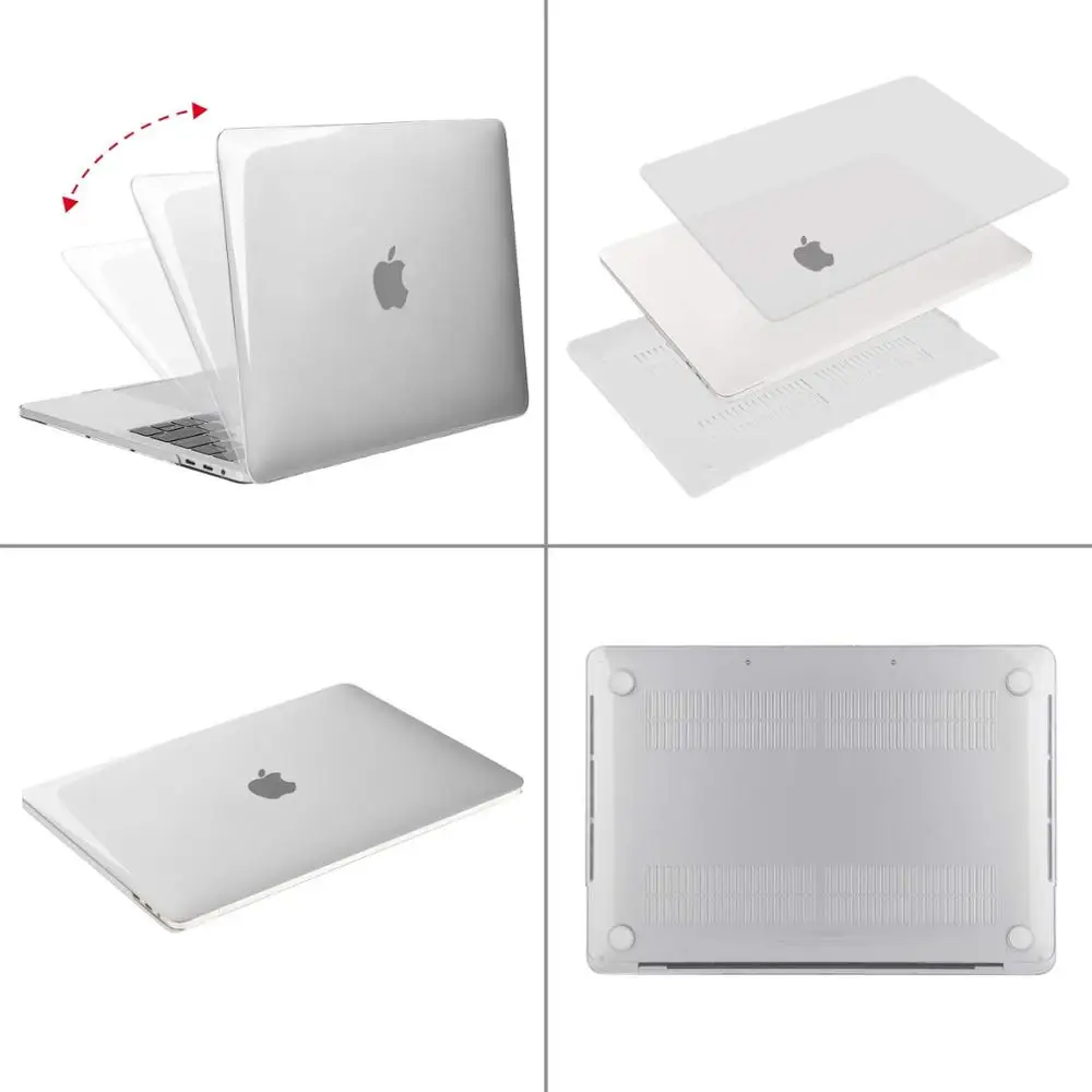 MOSISO кристально чистый жесткий чехол для нового Macbook Pro 13 15 дюймов Сенсорная панель защитная оболочка Крышка A1708 A1989 A1706 Air 13 A1932
