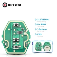 keyyou 10pcs remote car key control circuit board for bmw ews x3 x5 z3 z4 1357 1 3 5 7 x3 x5 z3 series ews system 3 buttons