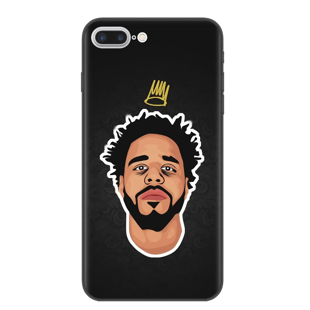 J COLE Hip hop Soft TPU Black Silicone Case Cover for iPhone X XR 11 Pro XS Max 8 7 6 6S Plus 5S SE Coque Shell Cases Fundas | Мобильные
