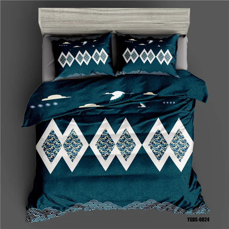 

Digital printed three-piece bedding quilt single and double
