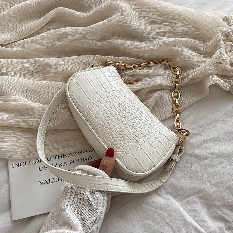 

Small Stone Pattern PU Leather Crossbody Bags For Women 2020 Shoulder Simple Bag Female Travel Chain Handbags And Purses