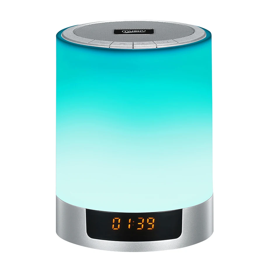 Беспроводной ночник с Bluetooth динамиком и сенсорным датчиком светодиодный