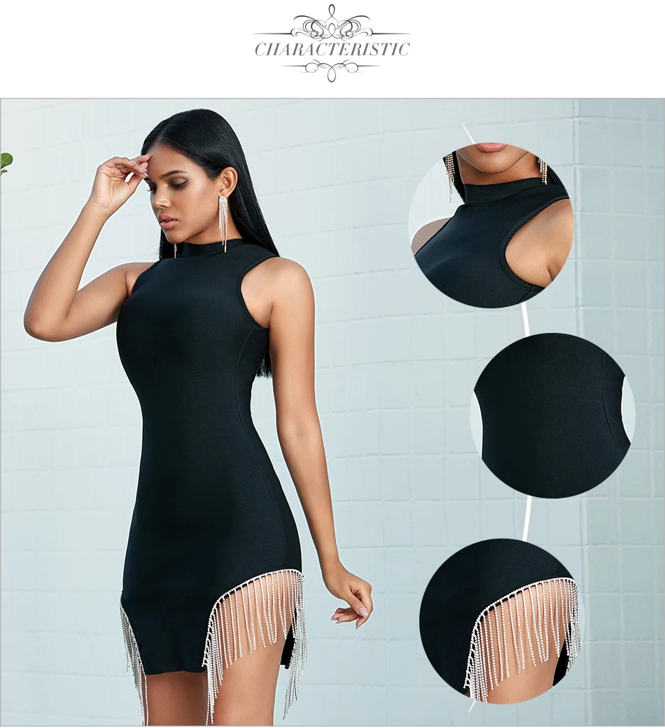 ADYCE, новинка, белое вечернее Бандажное платье знаменитостей, Vestidos, сексуальное облегающее платье без рукавов с кисточками, для подиума, с бахромой, Клубное платье