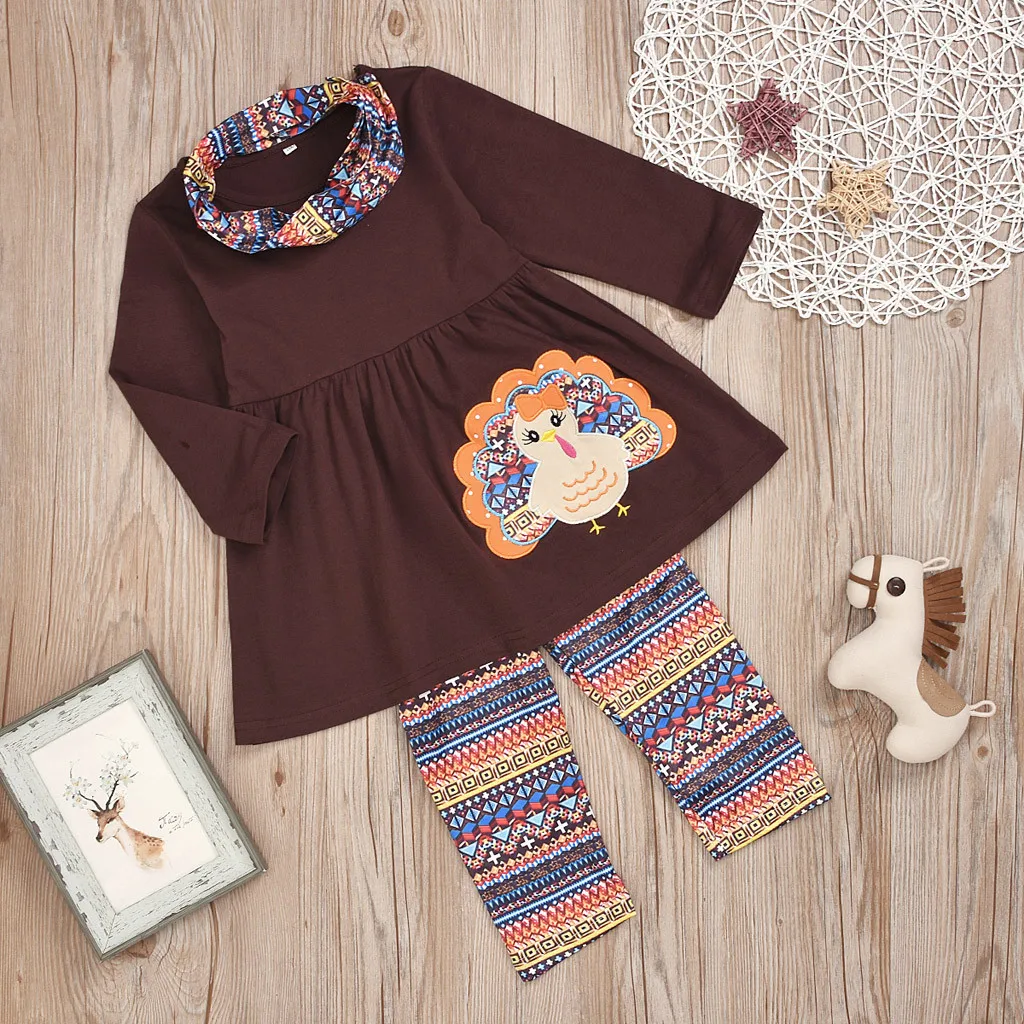 Комплекты для маленьких девочек коллекция 2019 года платье с длинными рукавами из