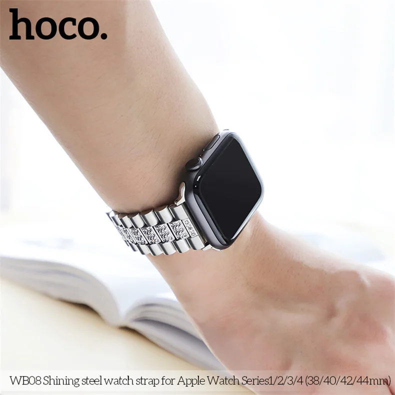 HOCO браслет стальной ремешок для Apple Watch 4 группа 44 мм 38 мм аксессуары для iwatch адаптеры для Pulseira Apple Watch ремешок серии 5 4