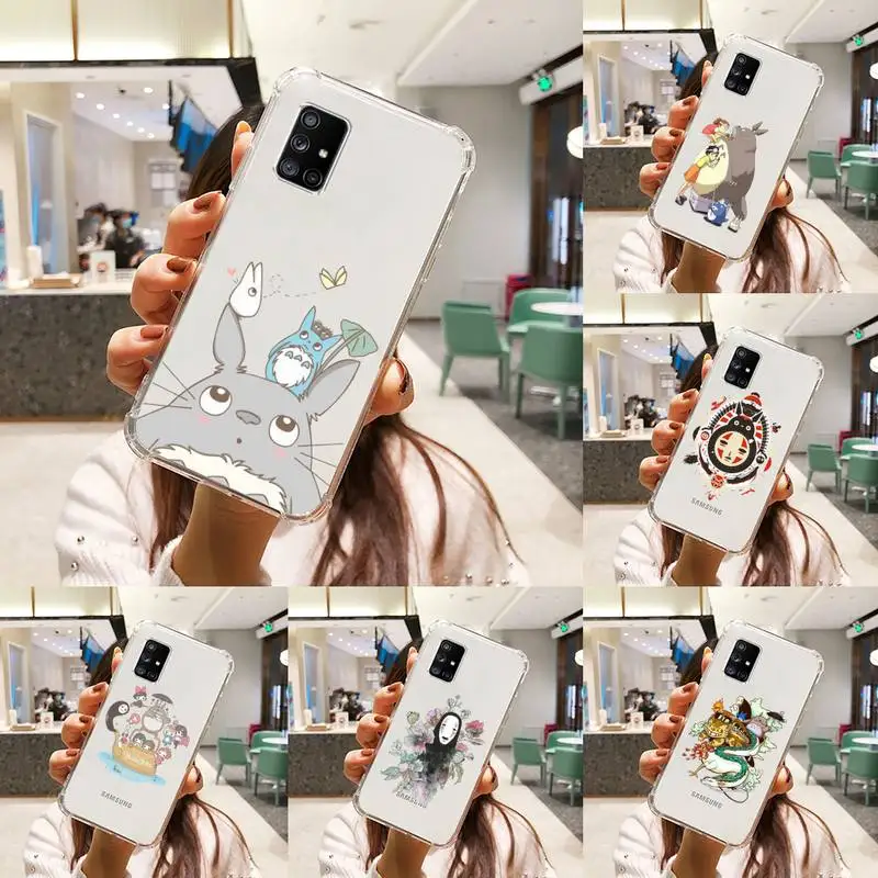 

Funny Spirited Away No Face Man Phone Case Transparent For Samsung Galaxy A S Note 9 11 10 51 50 71 70 80 20 21 30s ultra plus