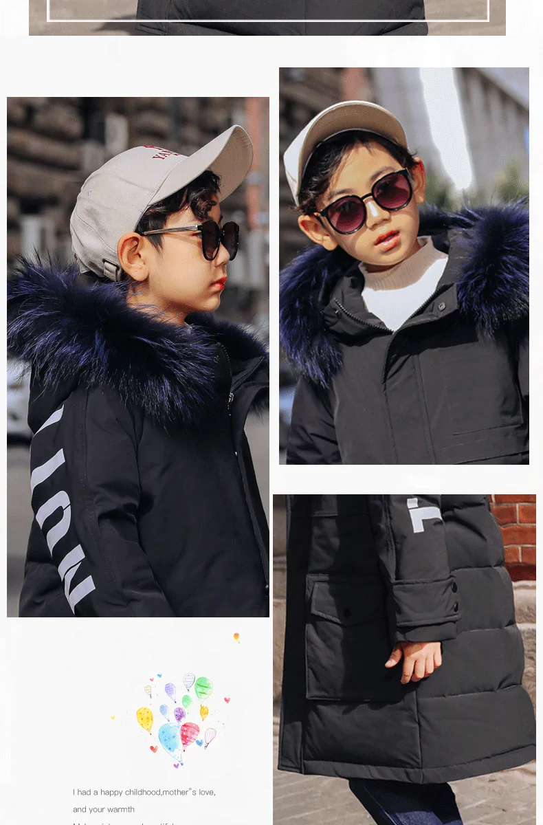 HSSCZL куртки на утином пуху для мальчиков Новинка года, Брендовое зимнее утепленное пуховое пальто для мальчиков, верхняя одежда длинное пальто, детская одежда больших размеров От 8 до 14 лет