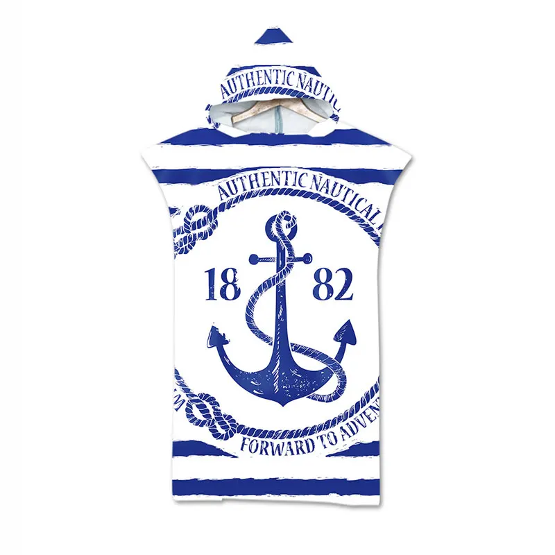 Клетчатое пляжное полотенце в полоску с капюшоном из микрофибры | Дом и сад