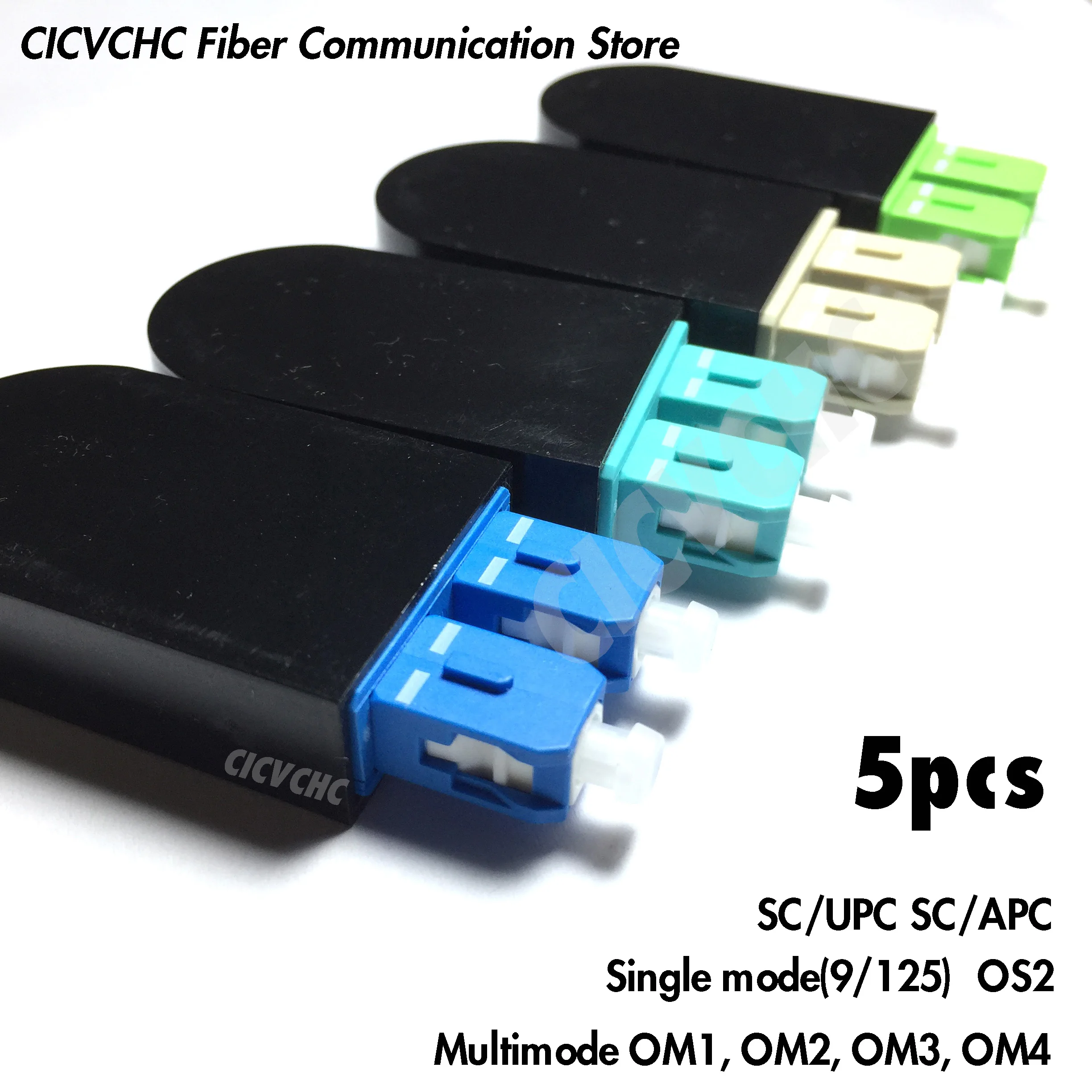 5 pcs SC Loopback Module Tester SC/APC SC/UPC-SM OS2/MM OM1, OM2, OM3, OM4