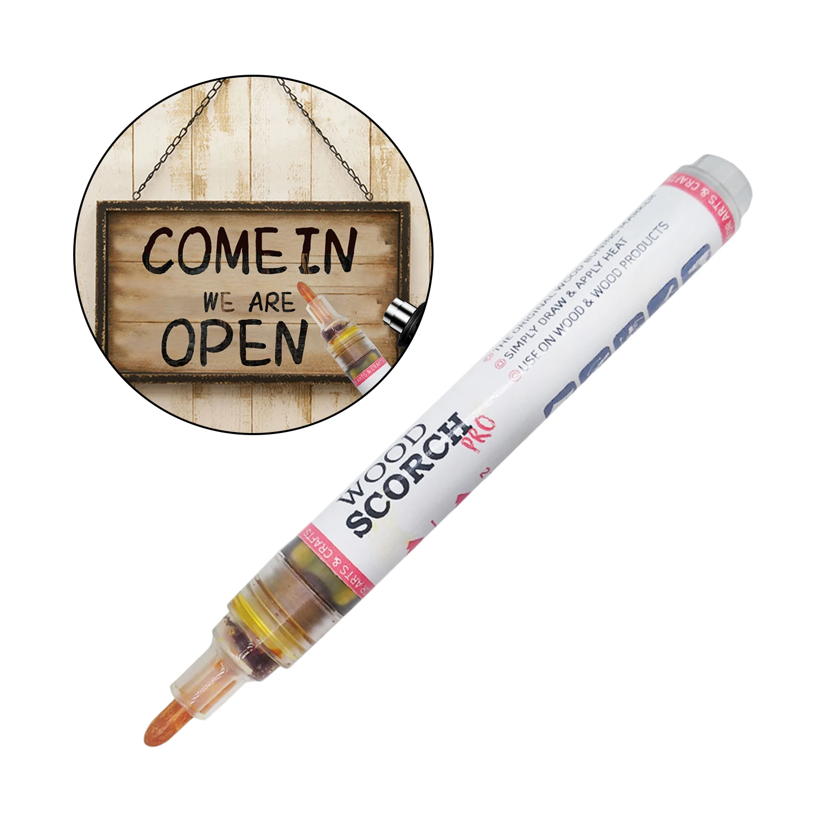 Scorch Pen Marker Chemical Wood Burning Pen Wood Burning Markers Pens Stationery for DIY Wood Crafts Projects