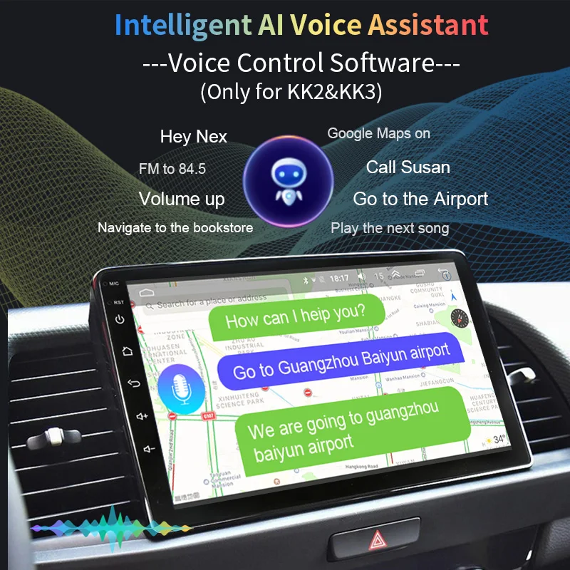 

EKIY AI voice control function, support adding before and after sending out car radio from EKIY!