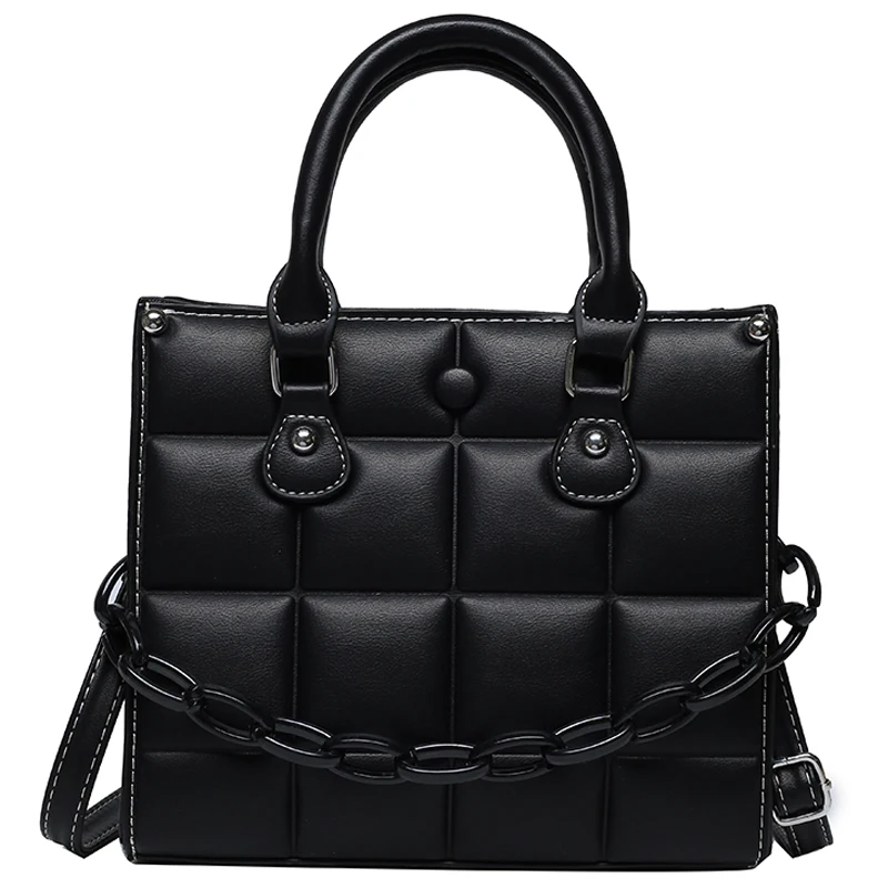 

Tote Lattice Square bag 2021 Fashion New High-quality PU Leather Women's Designer Handbag High capacity Shoulder Messenger Bag