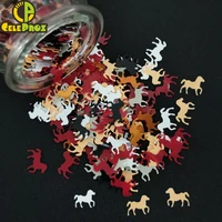 15g horse table confetti little pony sequin brown black unicorn baby baptism for birthday shower centerpiece supplies