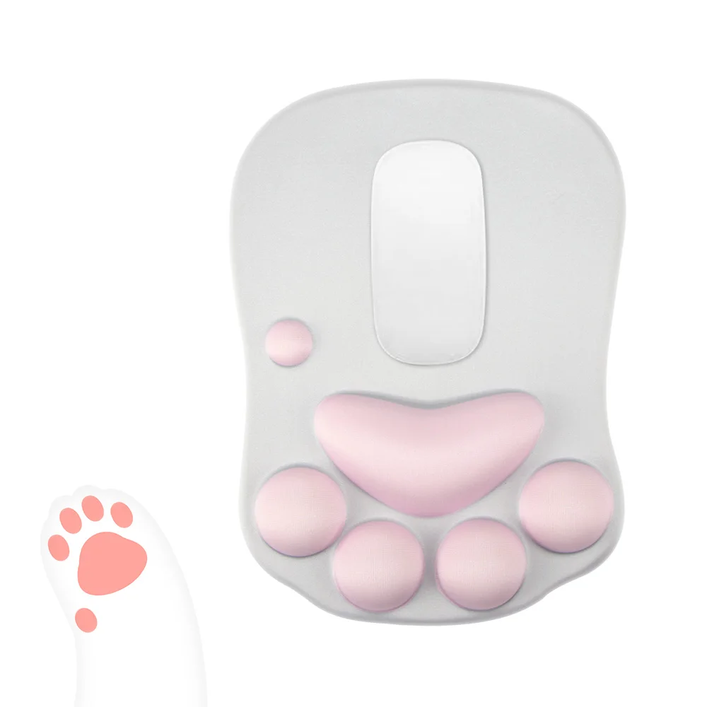 

Милый 3D-коврик для мыши, мягкие коврики для мыши в виде кошачьей лапы, коврик для мыши с поддержкой удобного использования, Эргономичный игр...