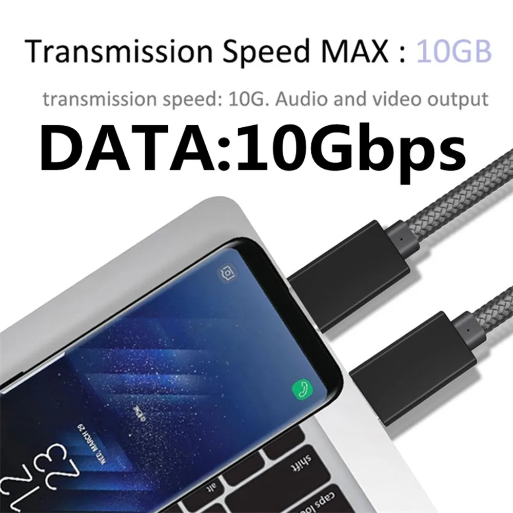 PD 100 Вт Кабель USB 3 1 Gen2 10 Гбит/с Thunderbolt кабель QC 4 0 Тип C PPS E MARK питания для MacBook