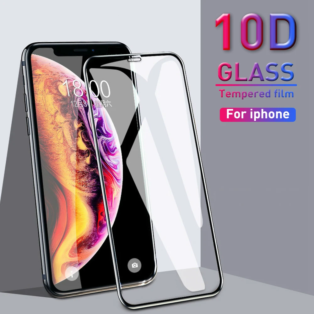 10D закаленное стекло для iPhone 6 6S 7 8 Plus 8plus защита экрана на iphone8 полное покрытие