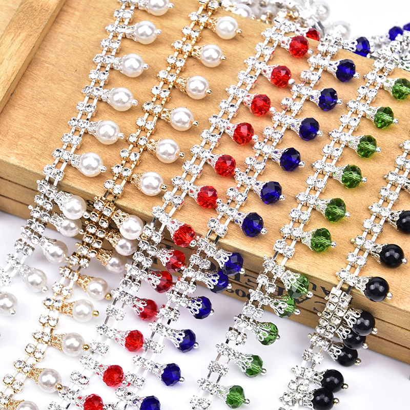 Высококачественные модные свадебные жемчужные кисточки 1 ярд отделка