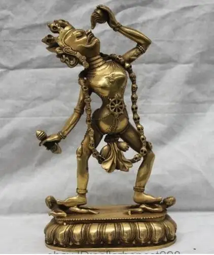 YM 305 тибетская буддийская Fane латунная медная статуя Будды Vajrayogini Vajravarahi Dakini | Дом и