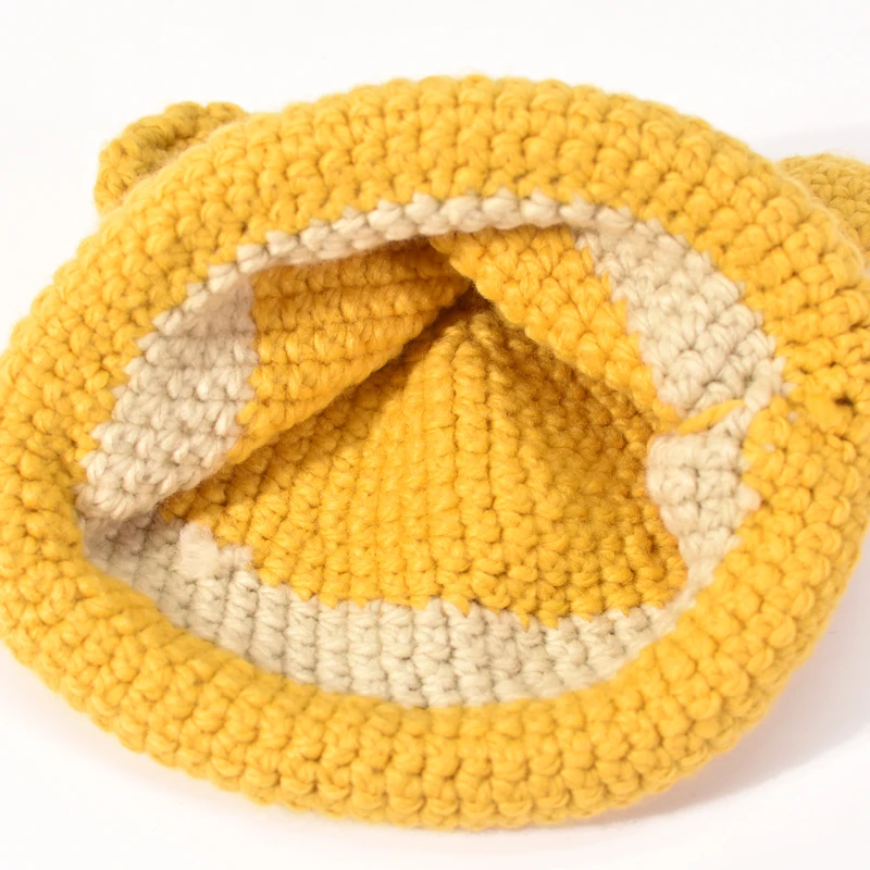 Зимние Головные уборы Skullies Милая женская шляпа лягушки вязаная Шапочка костюм