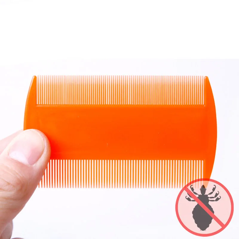 Пластиковая ПЭТ Блошиный гребень для собаки кошки Щенок двухсторонний тонкой