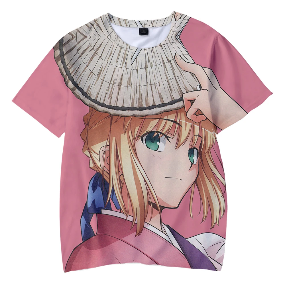 

2021hot Sale Anime Fate Stay Night 3d Printed T-shirt Unisex Fashion Harajuku Short Sleeve Round Neck Streetwear Oversize Tops