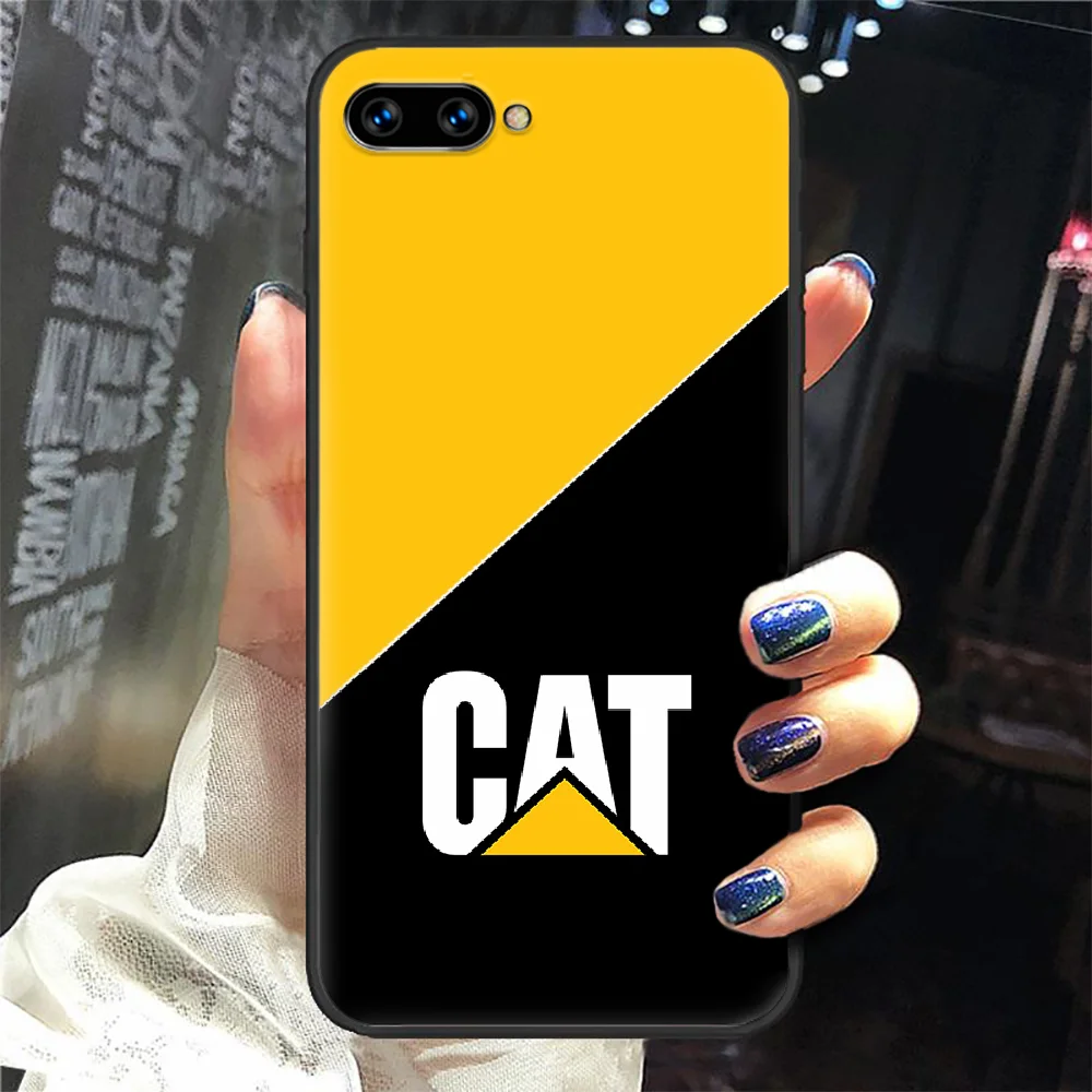 

CAT Caterpillar Phone Case Cover Hull For HUAWEI honor 8 8c 8a 8x 9 9a 9x V10 MATE 10 20 I lite pro black cell cover 3D shell
