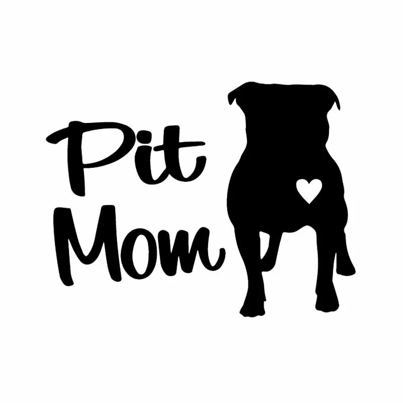 

Car Sticker Funny Animal PVC Decal Car Sticker Pit Mother Pit Bull Pit Bull Dog Black/silver 14.6X11.1CM