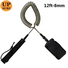 Витой поводок для доски для серфинга 12 футов 8 мм, новый дизайн, прозрачный черный поводок для доски для серфинга, поводок для серфинга Yep. Surf pranchas de