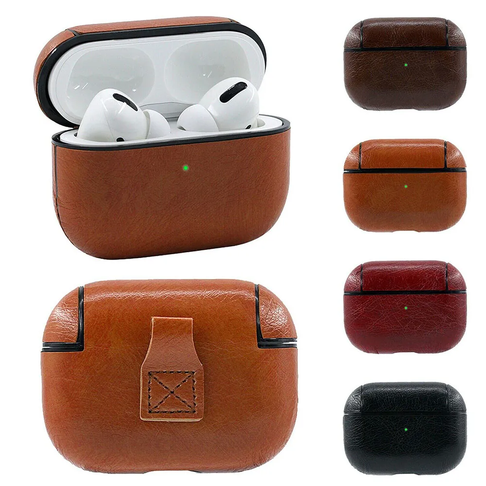 

For Apple AirPods Pro 2019 Wireless Charging Case Hard Skin PU AirPod 1 2 Cover