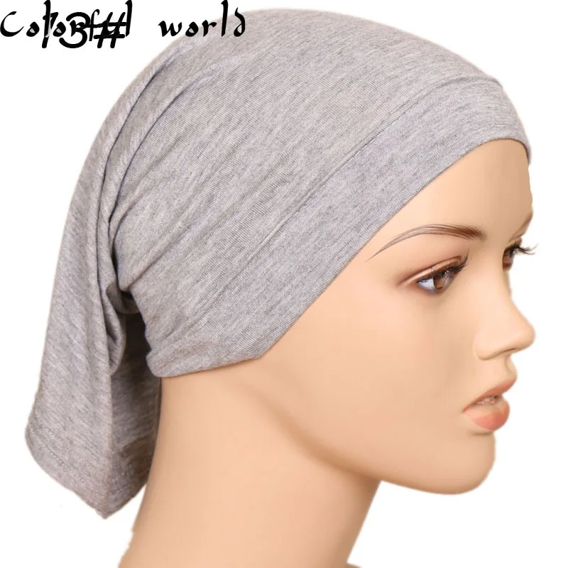 Muslim Women Head Scarf Cotton Underscarf Stretch Hijab Cover Headwrap Cap Shawl Islam Inner Headband Bonnet | Тематическая одежда