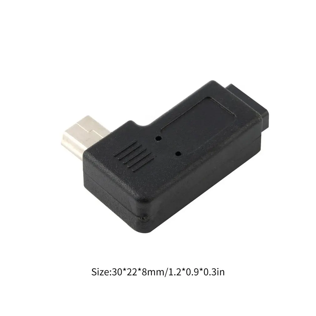 Прямоугольный USB 2 0 Micro 5 Pin Female to Mini Male 90 градусов адаптер конвертер разъемы левый