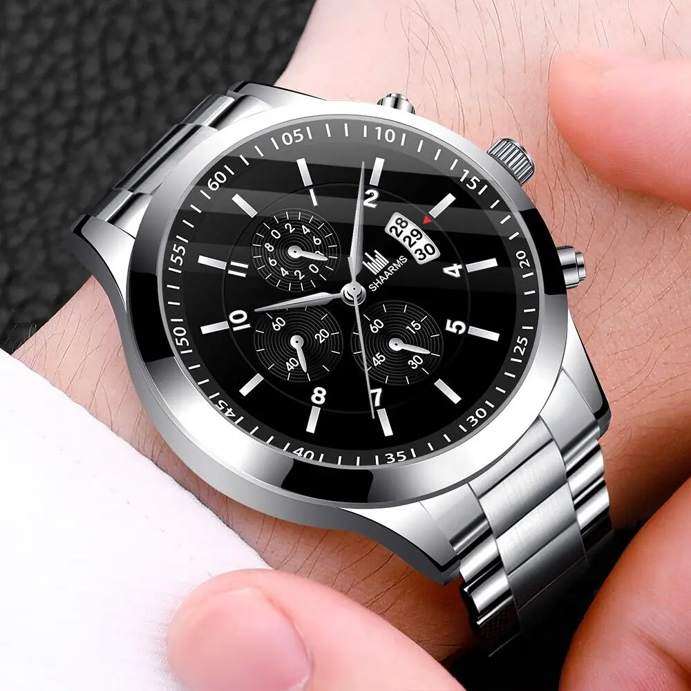 

2021 Reloj Hombr Fashion Mens Watches Luxury Quartz Watch Men Famous Band Watch Business Calendar Watch Relogio Masculino