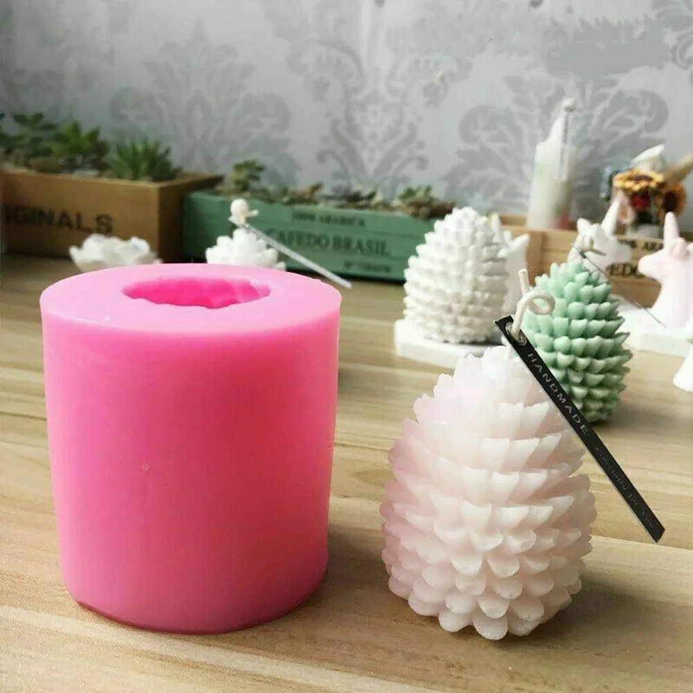 

3D Pine Cone XMAS Silicone Cake Fondant Mold Wax Clay Soap Candle Making Mould