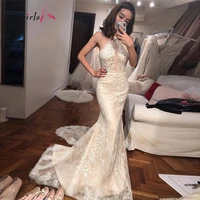 mermaid wedding dress ivory lace bridal dress sleeveless elegant bridal gown charming bridal dress size custom made vestidos
