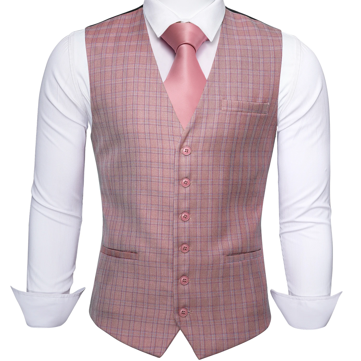 

New Arrival Men Suit Vests Tie Set Slim Fit V-neck Collarless Male Waistcoat Gilet Casual Business Steampunk Jacket Barry.Wang