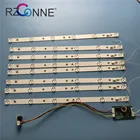 8 шт. 453 мм Светодиодная подсветка 6 ламп полоса комплект плата с оптической линзой флитер для 40 42 43 46 дюймов ЖК светодиодный телевизор 12 В вход обновление CCFL